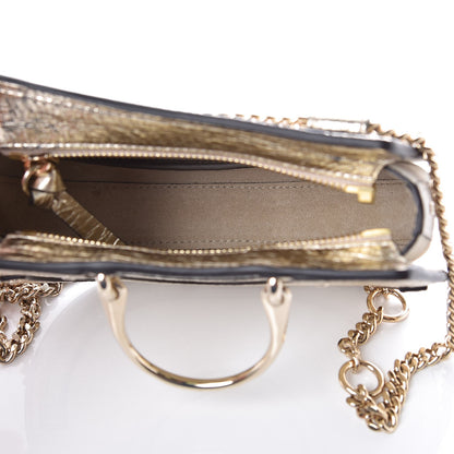 Chloe Metallic Calfskin Lambskin Suede Mini Pixie Signature Belt Bag Gold 5 of 8