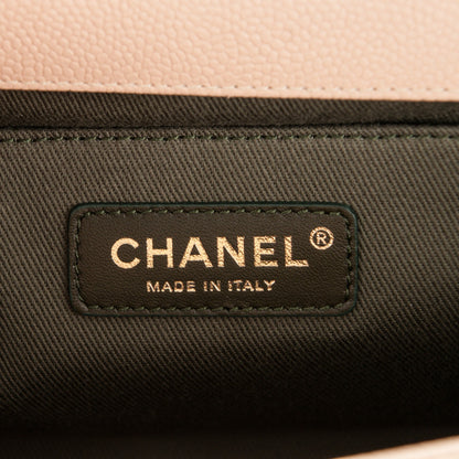 Chanel Caviar Quilted Medium Boy Flap Light Beige 6 of 7