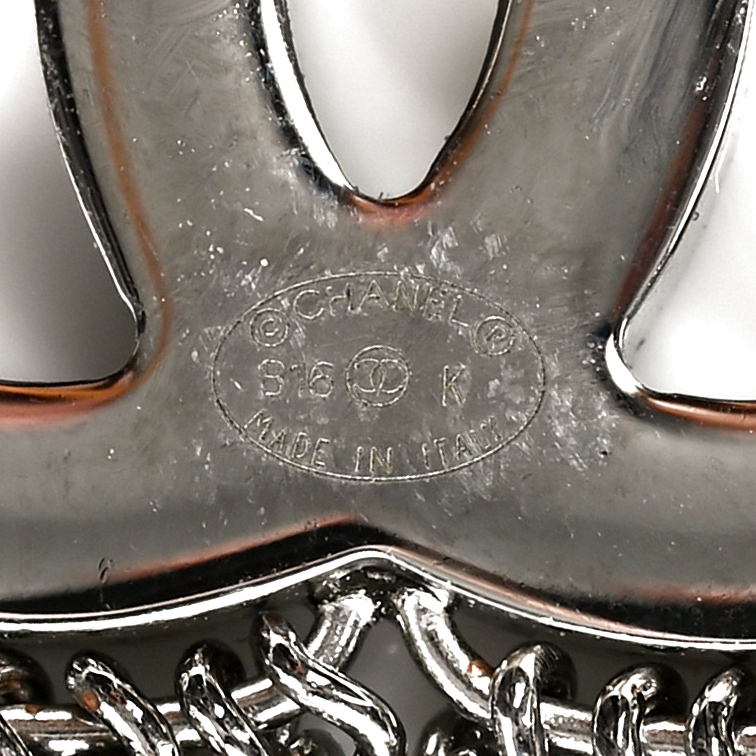 Chanel Baguette Crystal CC Chain Drop Earrings Silver 4 of 5