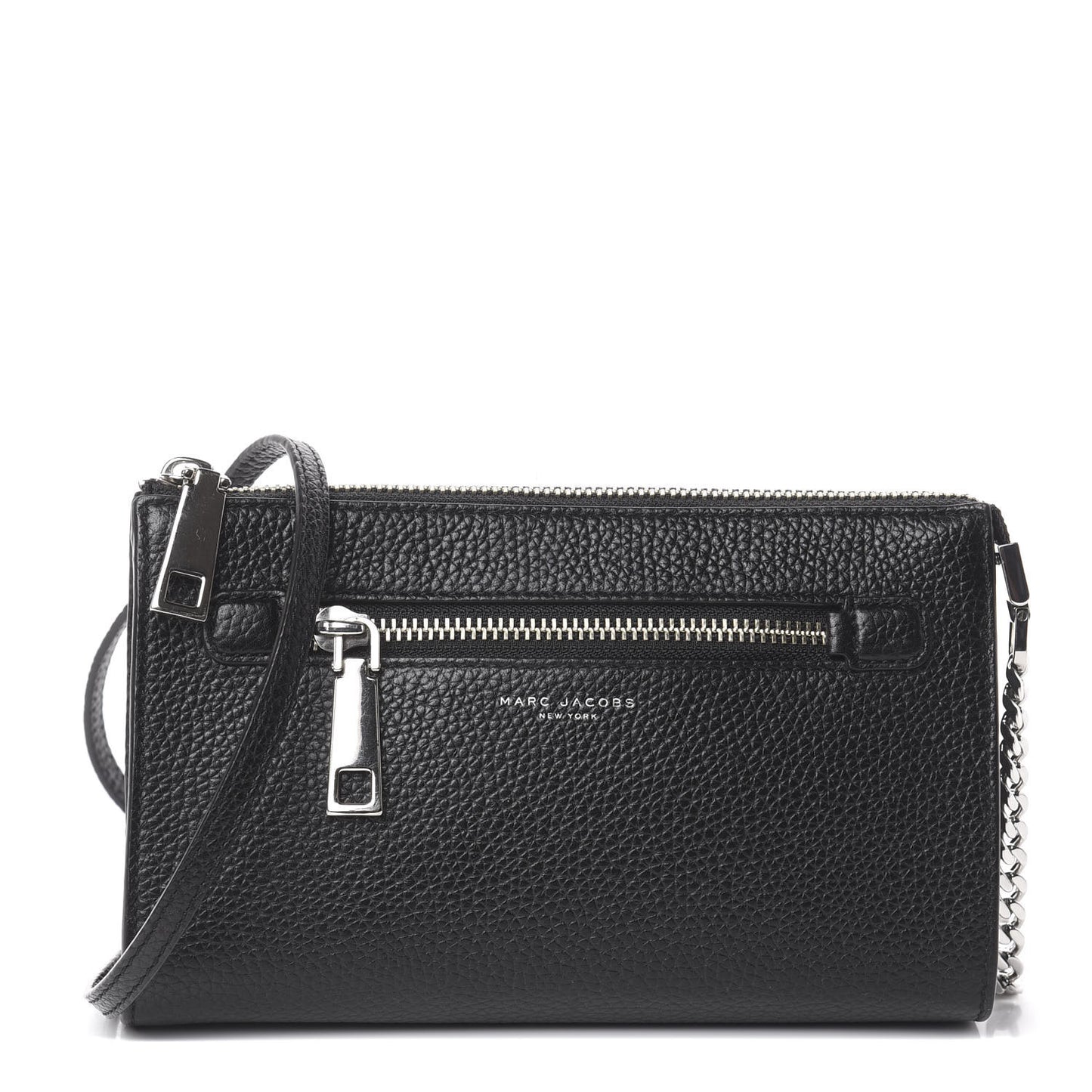 Grained Calfskin Small Recruit Crossbody Black