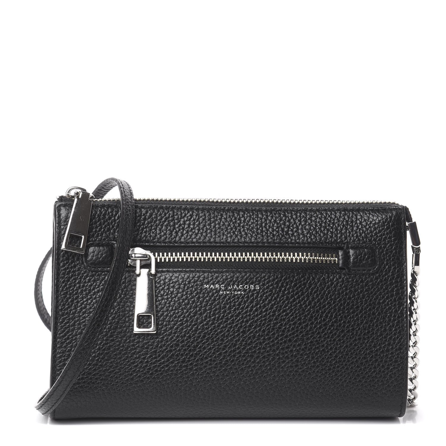 Marc Jacobs Grained Calfskin Small Recruit Crossbody Black 1 of 8