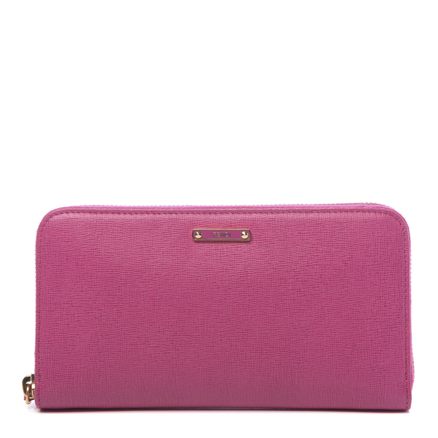 Fendi Vitello Elite Zip Around Wallet Ciclamino 1 of 6