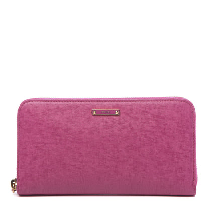 Fendi Vitello Elite Zip Around Wallet Ciclamino 1 of 6