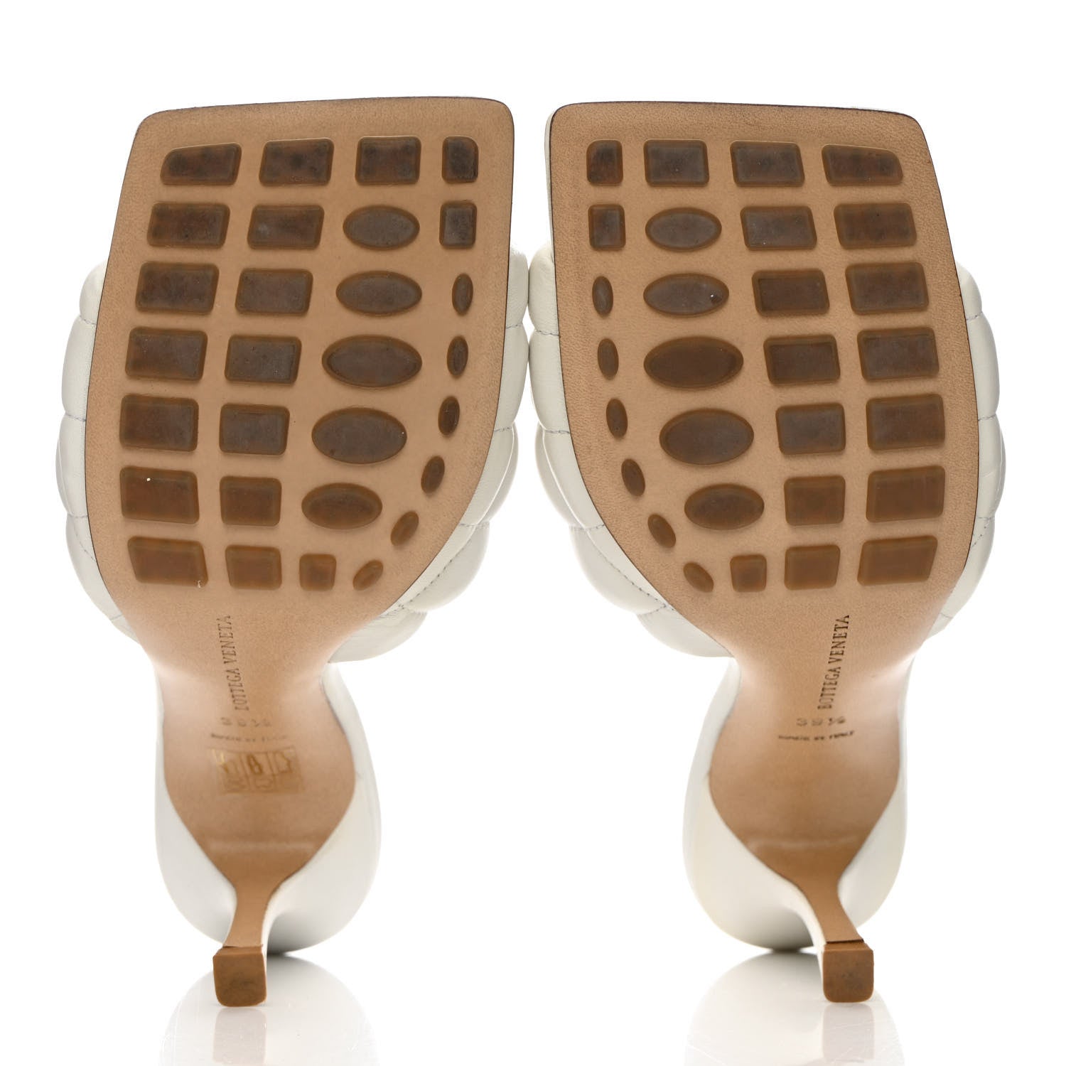 Bottega Veneta Nappa Matelasse Padded Mule Sandals 39.5 Optic White 5 of 13