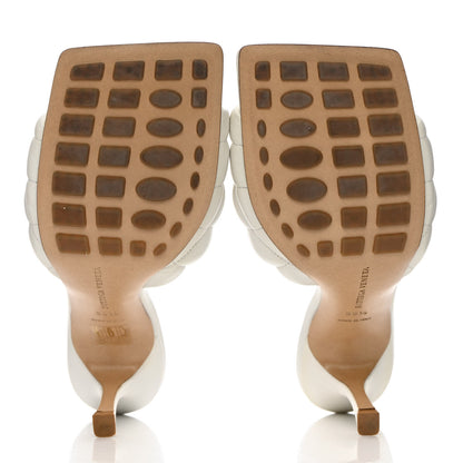 Bottega Veneta Nappa Matelasse Padded Mule Sandals 39.5 Optic White 5 of 13