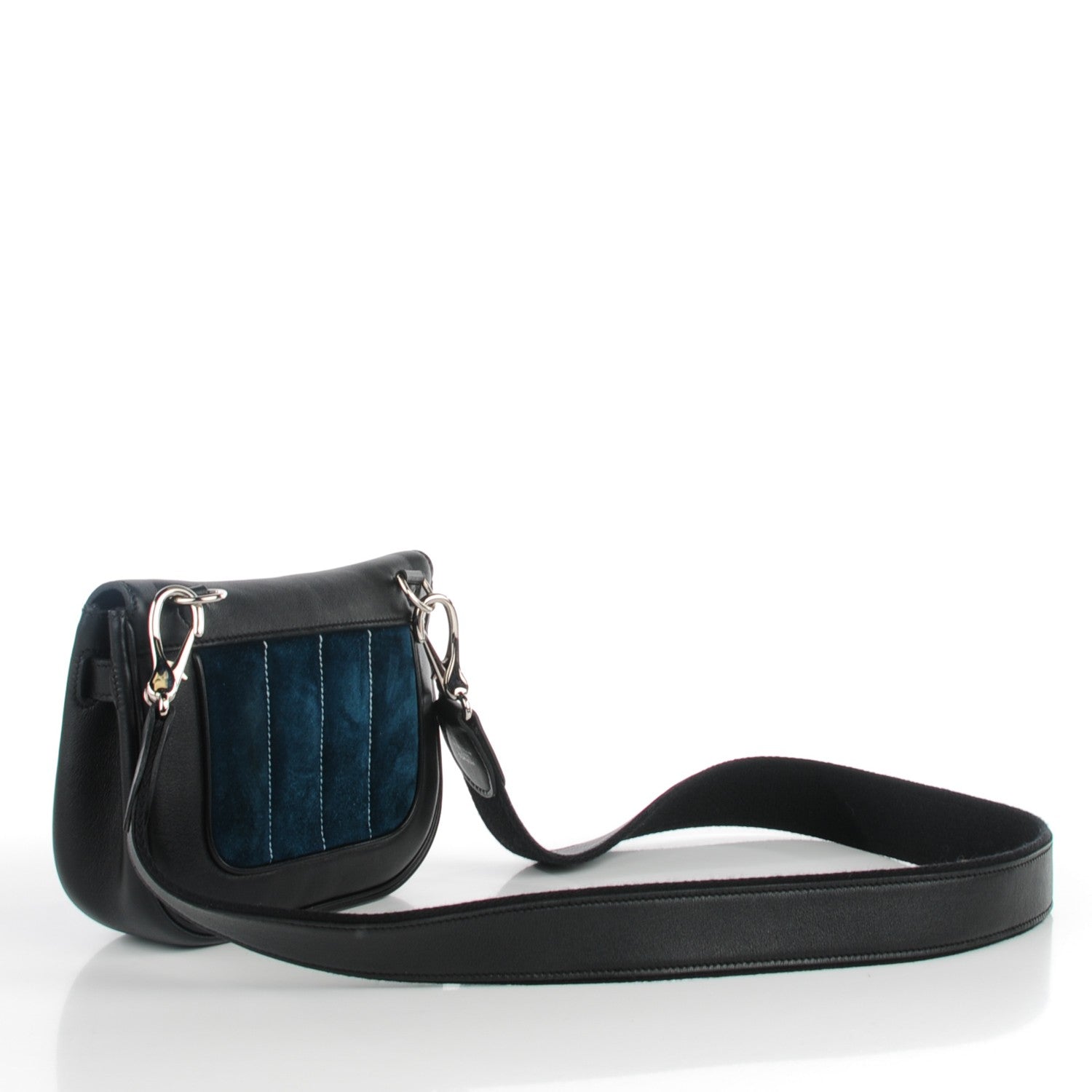 Hermes Swift Veau Doblis Mini Sac Berline 21 Black Bleu Ocean 6 of 12