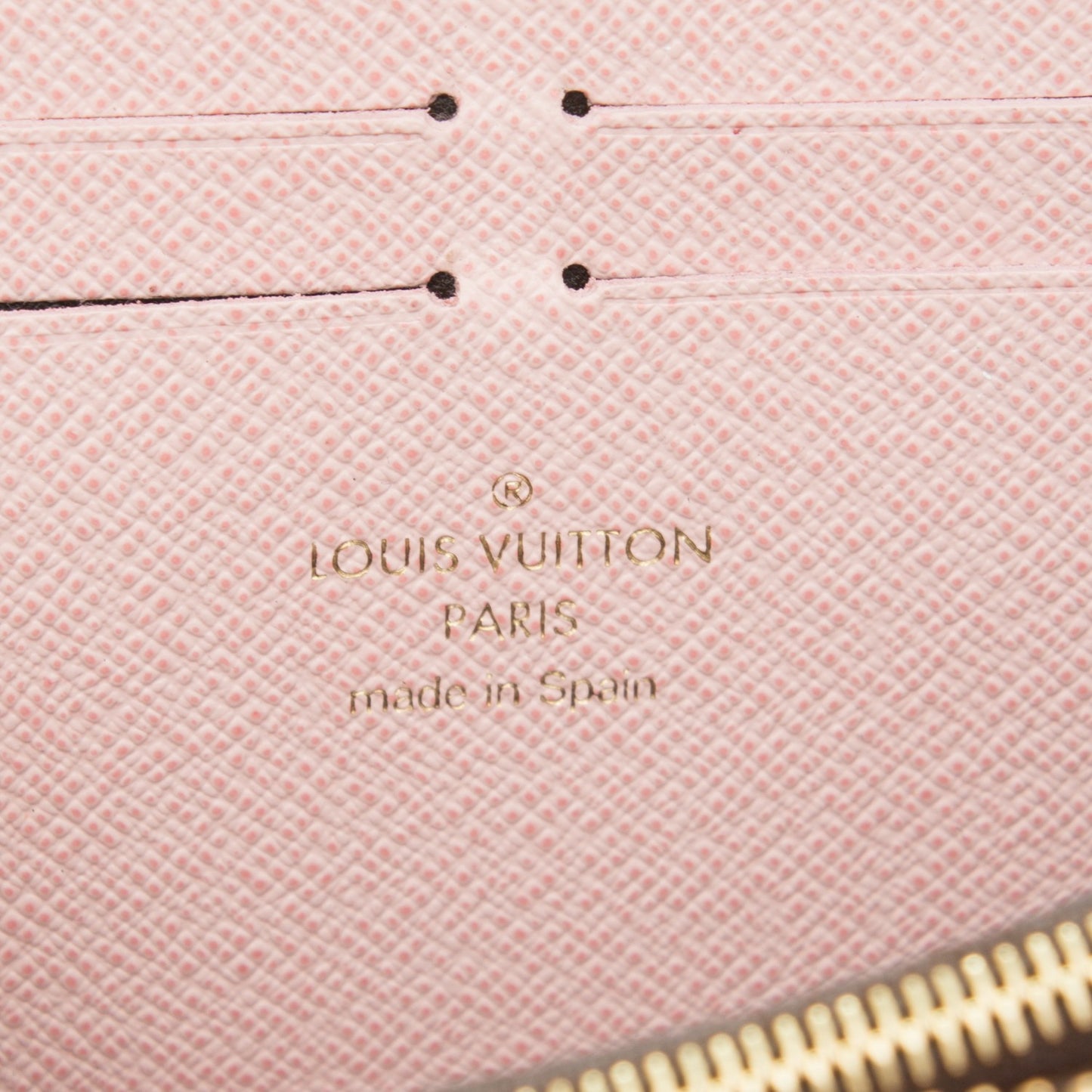 Monogram Clemence Wallet Rose Ballerine