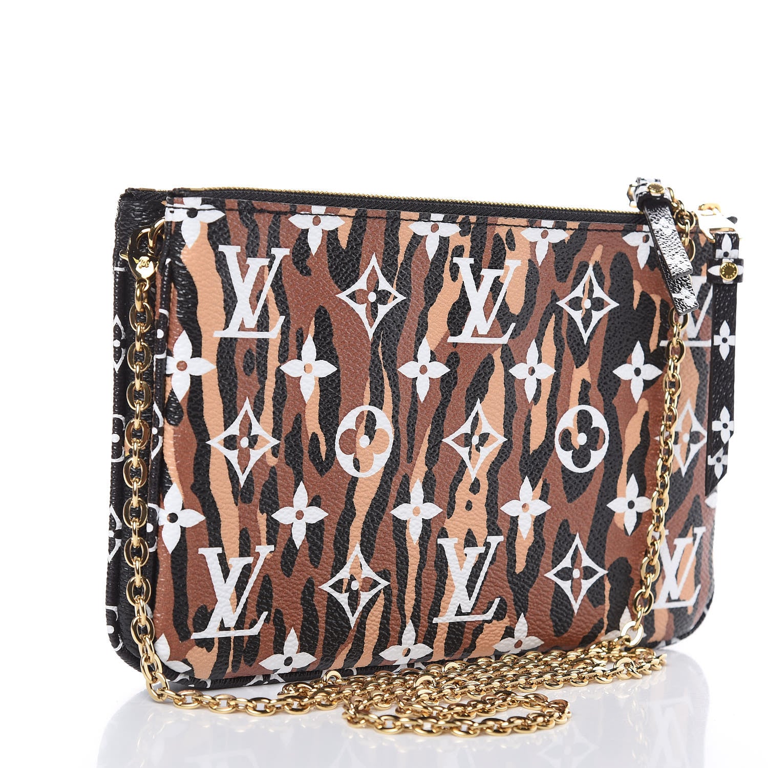 Louis Vuitton Monogram Giant Jungle Pochette Double Zip Black 3 of 10