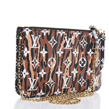 Louis Vuitton Monogram Giant Jungle Pochette Double Zip Black 3 of 10