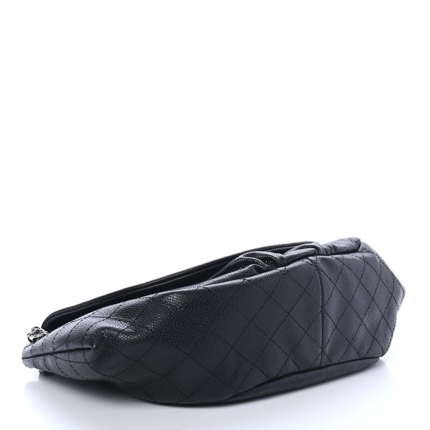 Caviar Half Moon Large Flap Black
