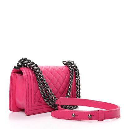 Chanel Lambskin Quilted Small Boy Flap Pink 3 of 9