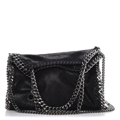 Stella McCartney Shaggy Deer Mini Falabella Fold Over Tote Black 1 of 8
