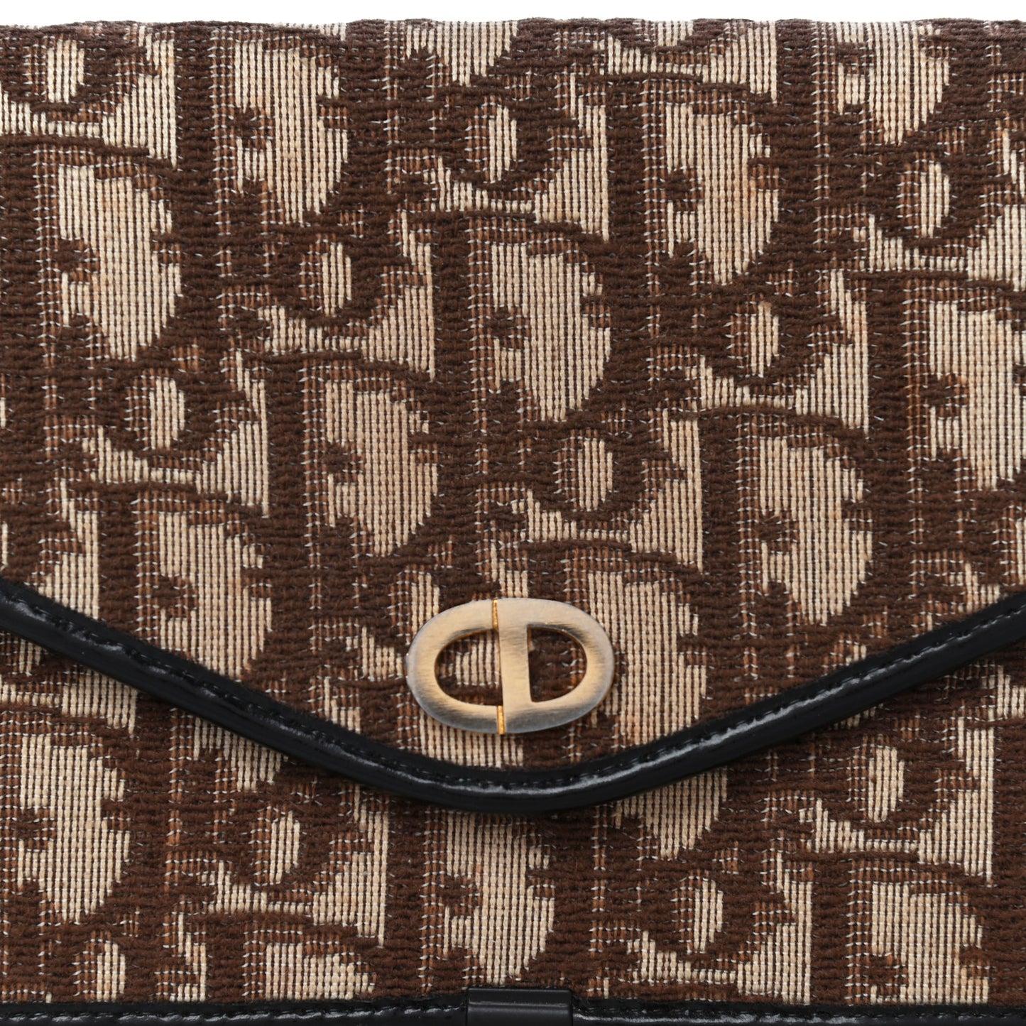 Monogram Envelope Flap Pouch Brown
