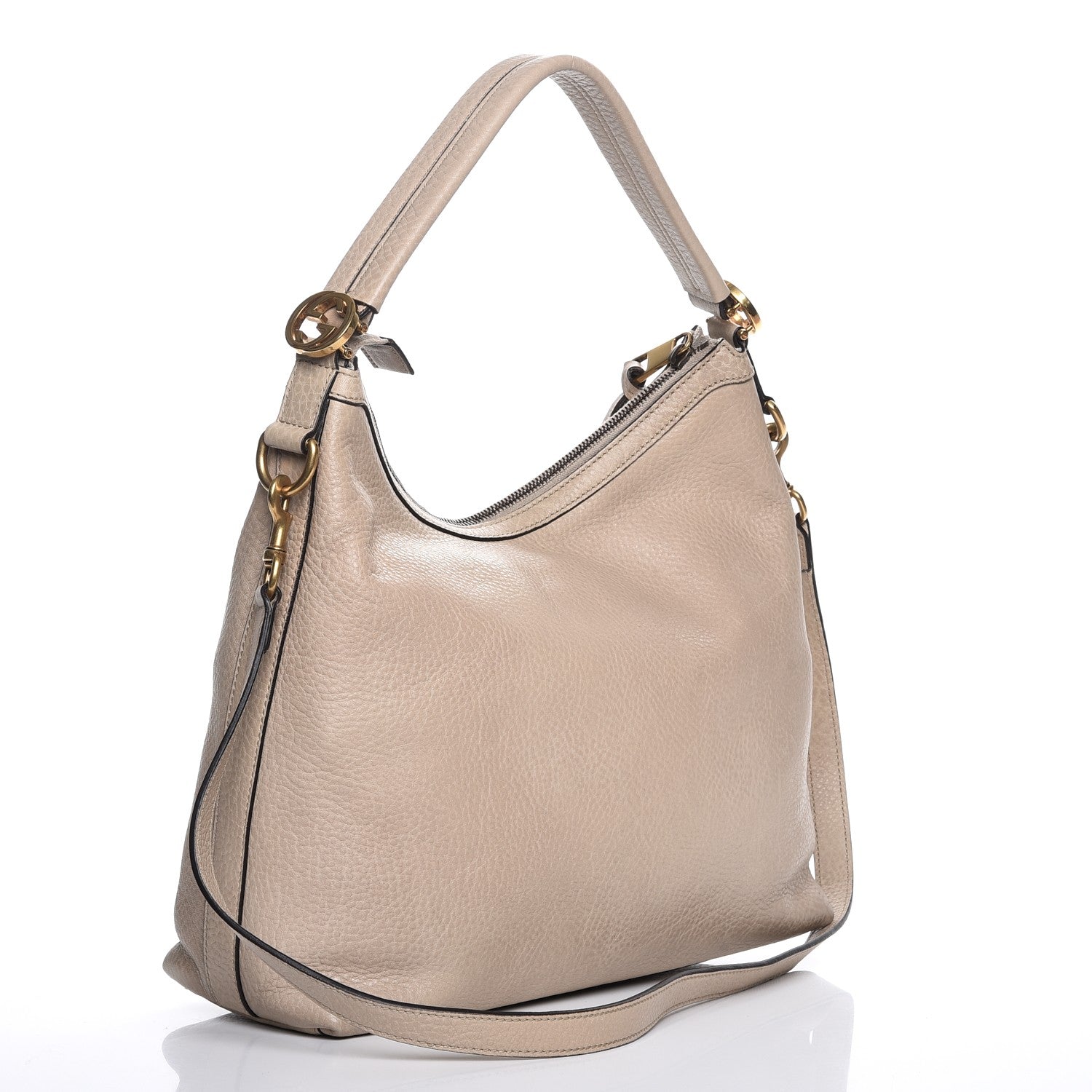 Gucci Pebbled Calfskin Small Miss GG Hobo Beige 4 of 12