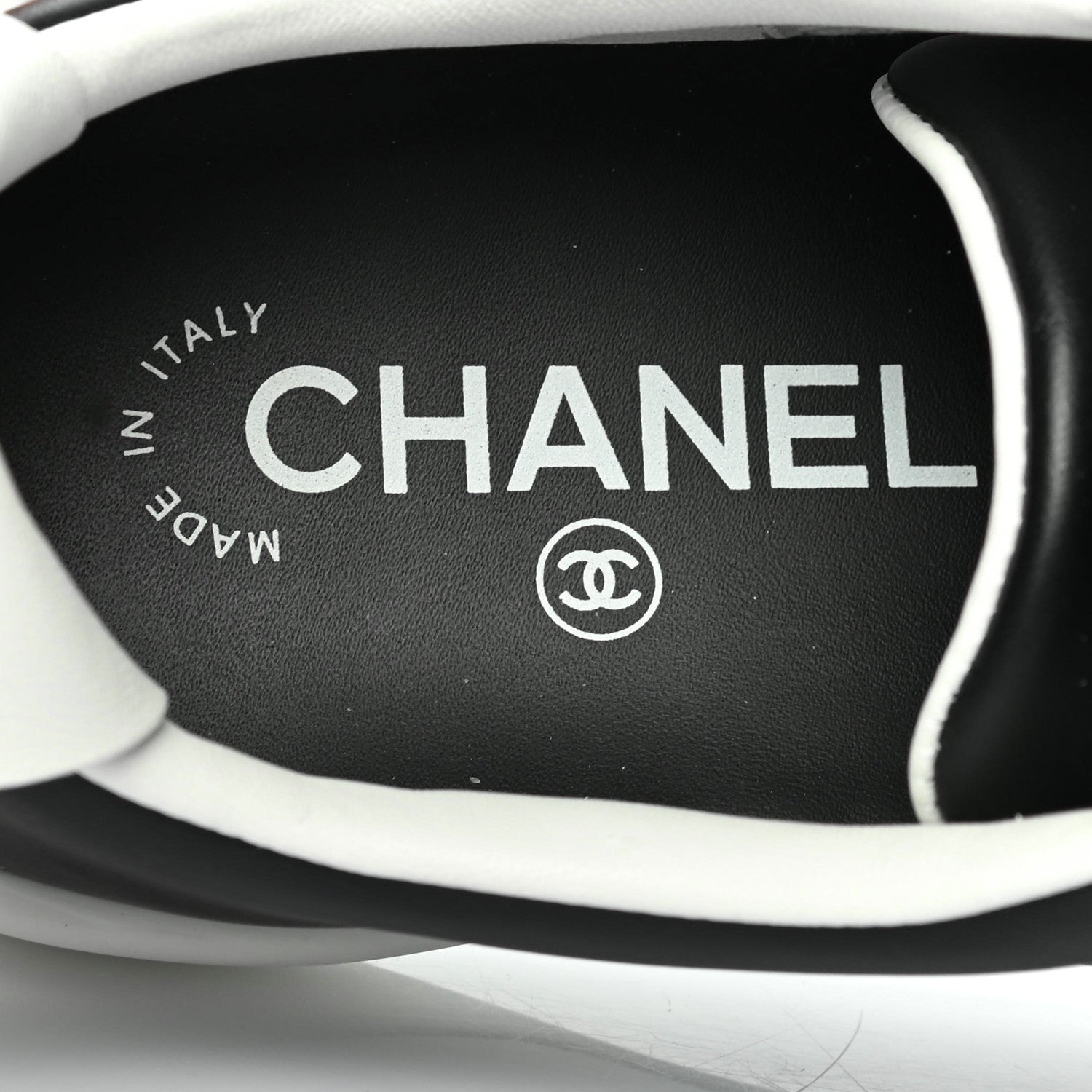 Chanel Calfskin CC Womens Sneakers 37 Black 6 of 7