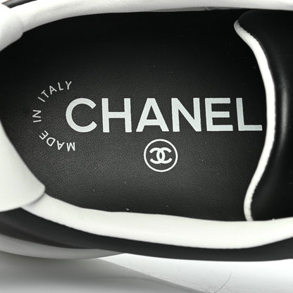 Chanel Calfskin CC Womens Sneakers 37 Black 6 of 7