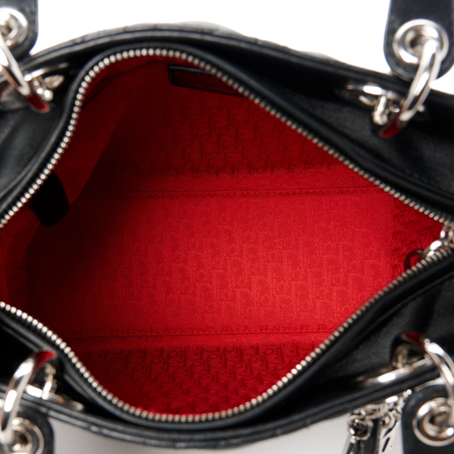 Lambskin Cannage Medium Lady Dior Black