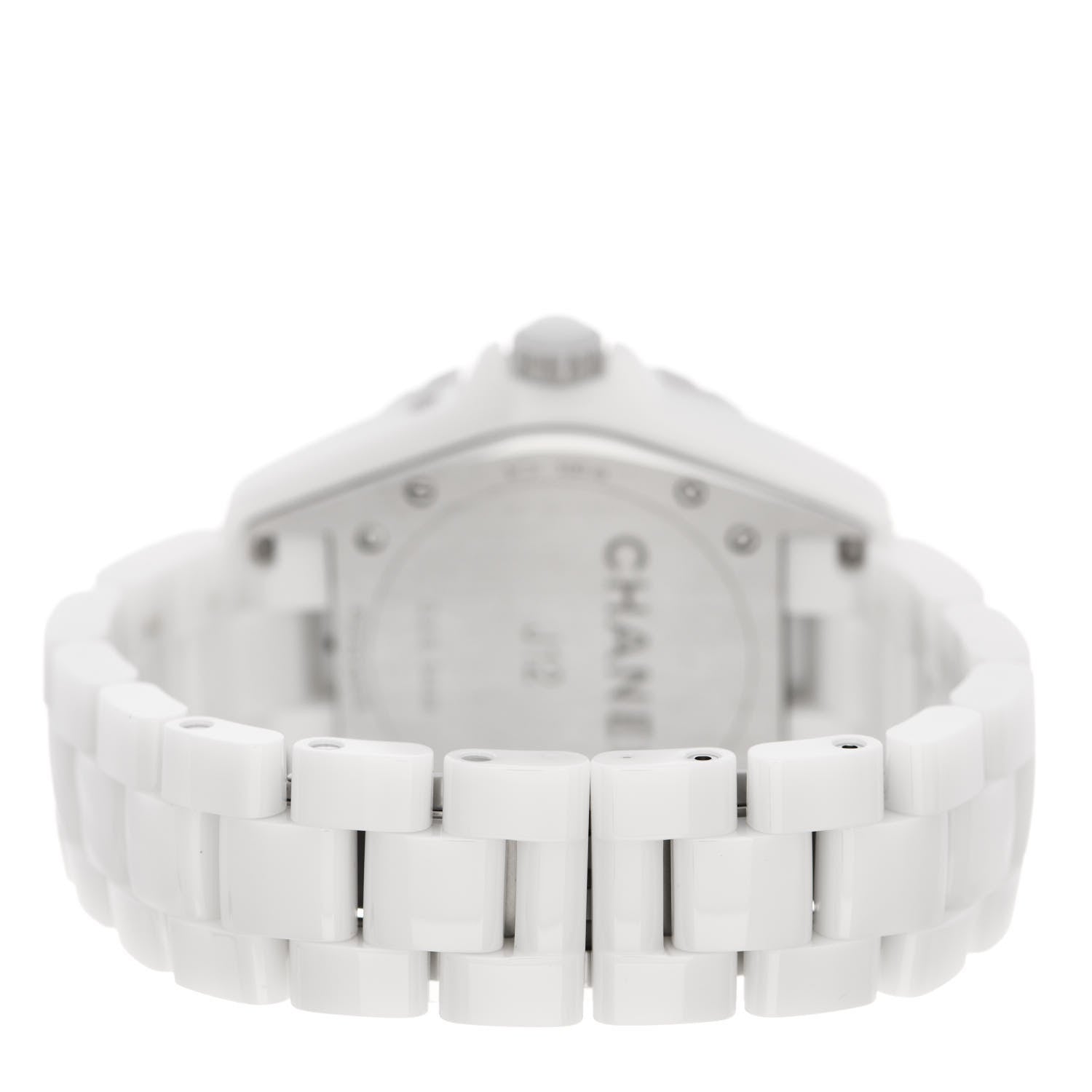 Chanel Stainless Steel Ceramic 38mm J12 Moonphase Automatic Watch White 4 of 5
