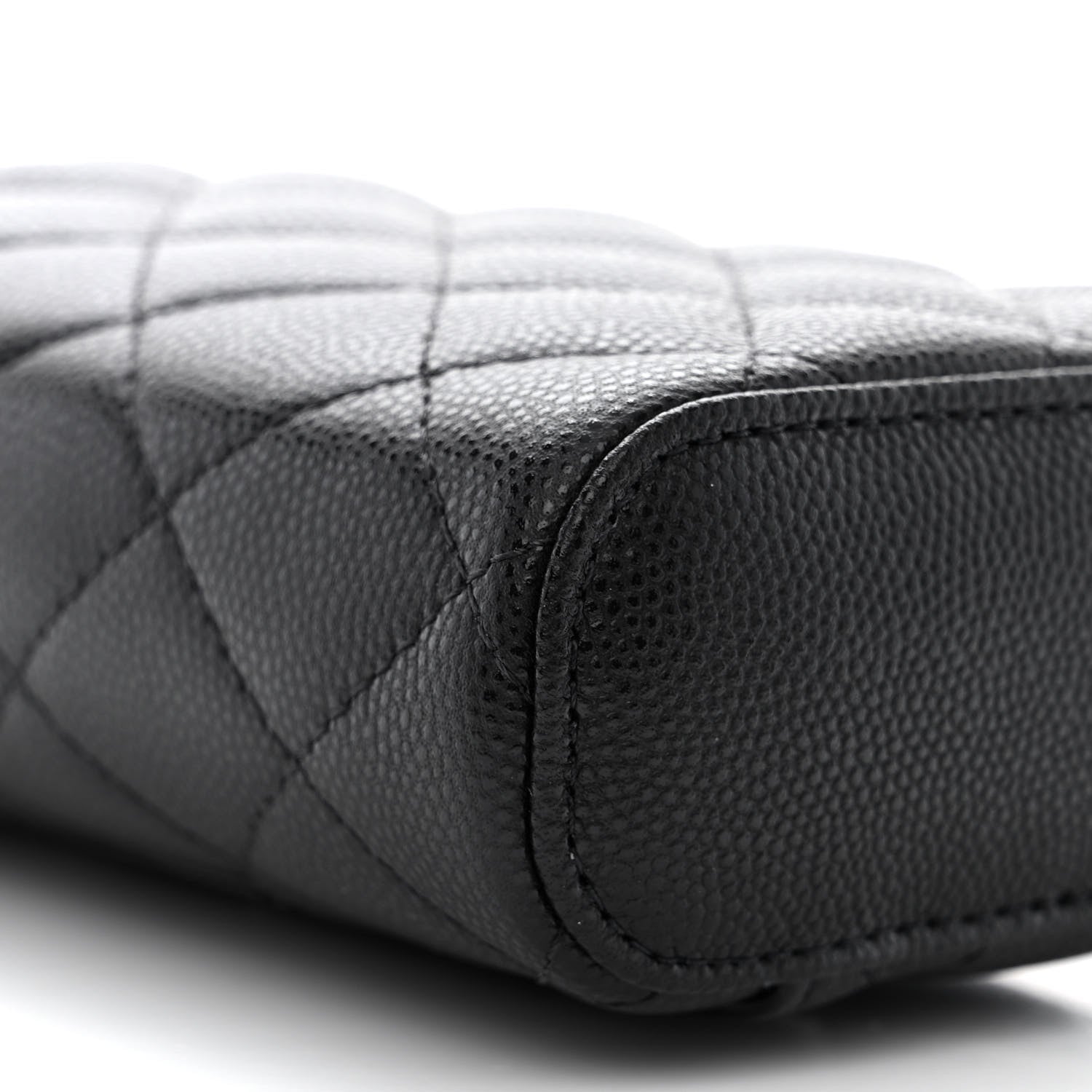 Chanel Caviar Quilted Phone Holder With Chain Black 9 of 10