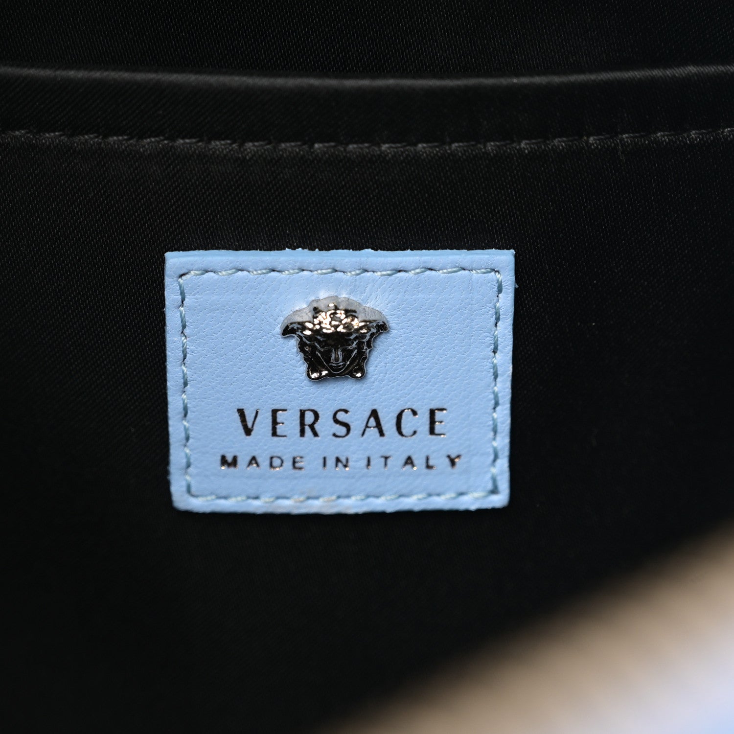 Versace Calfskin Palazzo Medusa Backpack Blue 6 of 9