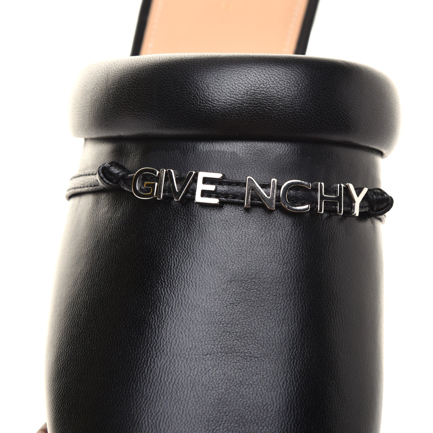 Givenchy Lambskin Elba Logo Mule Slippers 41 Black 10 of 11