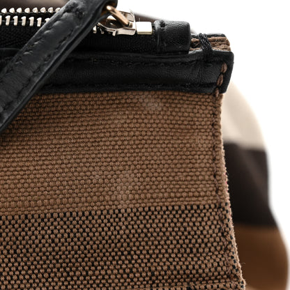 Burberry Canvas Mega Check Medium Ashby Hobo Black 17 of 22