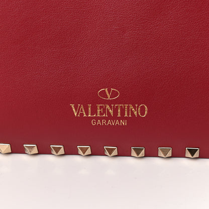 Valentino Garavani Vitello Medium Rockstud Flap Saddle Bag Scarlet 7 of 10