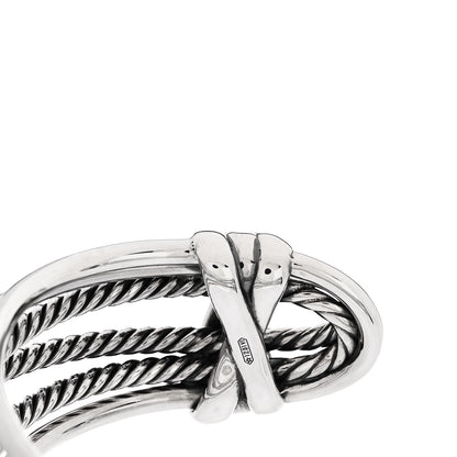 David Yurman Sterling Silver Narrow Crossover Cuff Bracelet 4 of 5