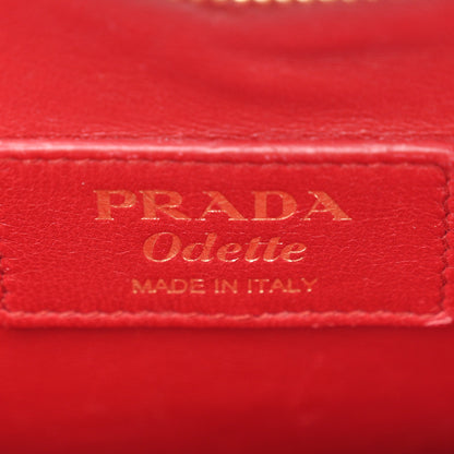 Prada Saffiano Lux Odette Heart Crossbody Black 6 of 9