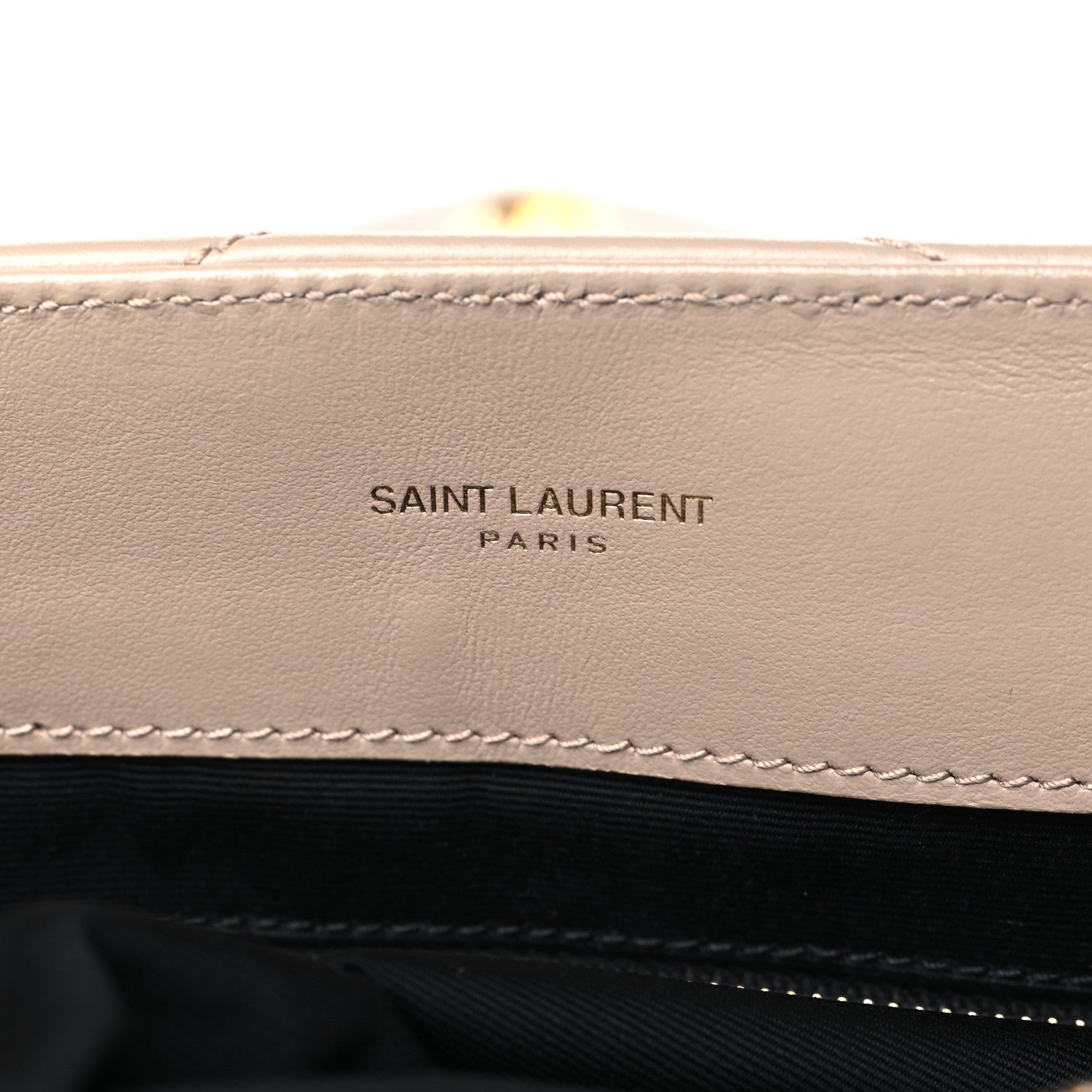 Saint Laurent Calfskin Y Quilted Monogram Medium Loulou Chain Satchel Dark Beige 7 of 11