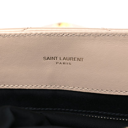 Saint Laurent Calfskin Y Quilted Monogram Medium Loulou Chain Satchel Dark Beige 7 of 11