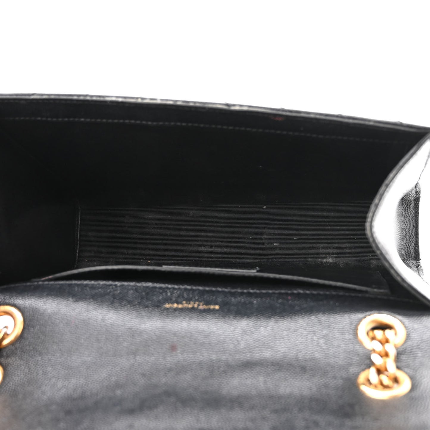 Grain De Poudre Matelasse Chevron Medium Monogram Satchel Black