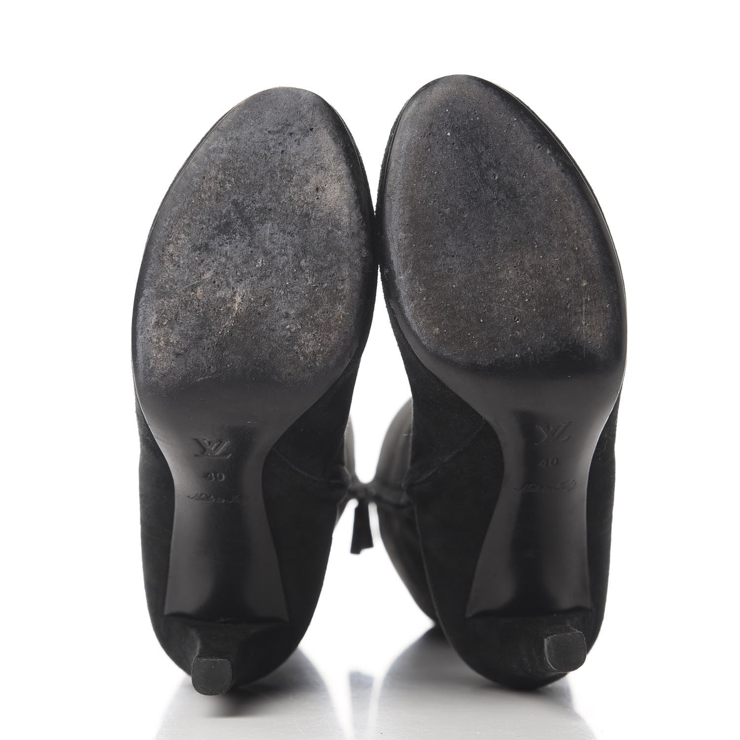 Louis Vuitton Suede Goatskin Alliance Thigh Boots 40 Black 5 of 6