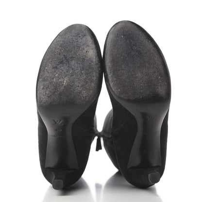 Louis Vuitton Suede Goatskin Alliance Thigh Boots 40 Black 5 of 6