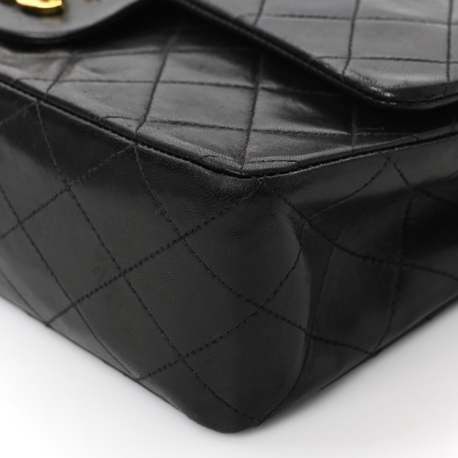 Chanel Lambskin Quilted Medium Double Flap Black 9 of 9