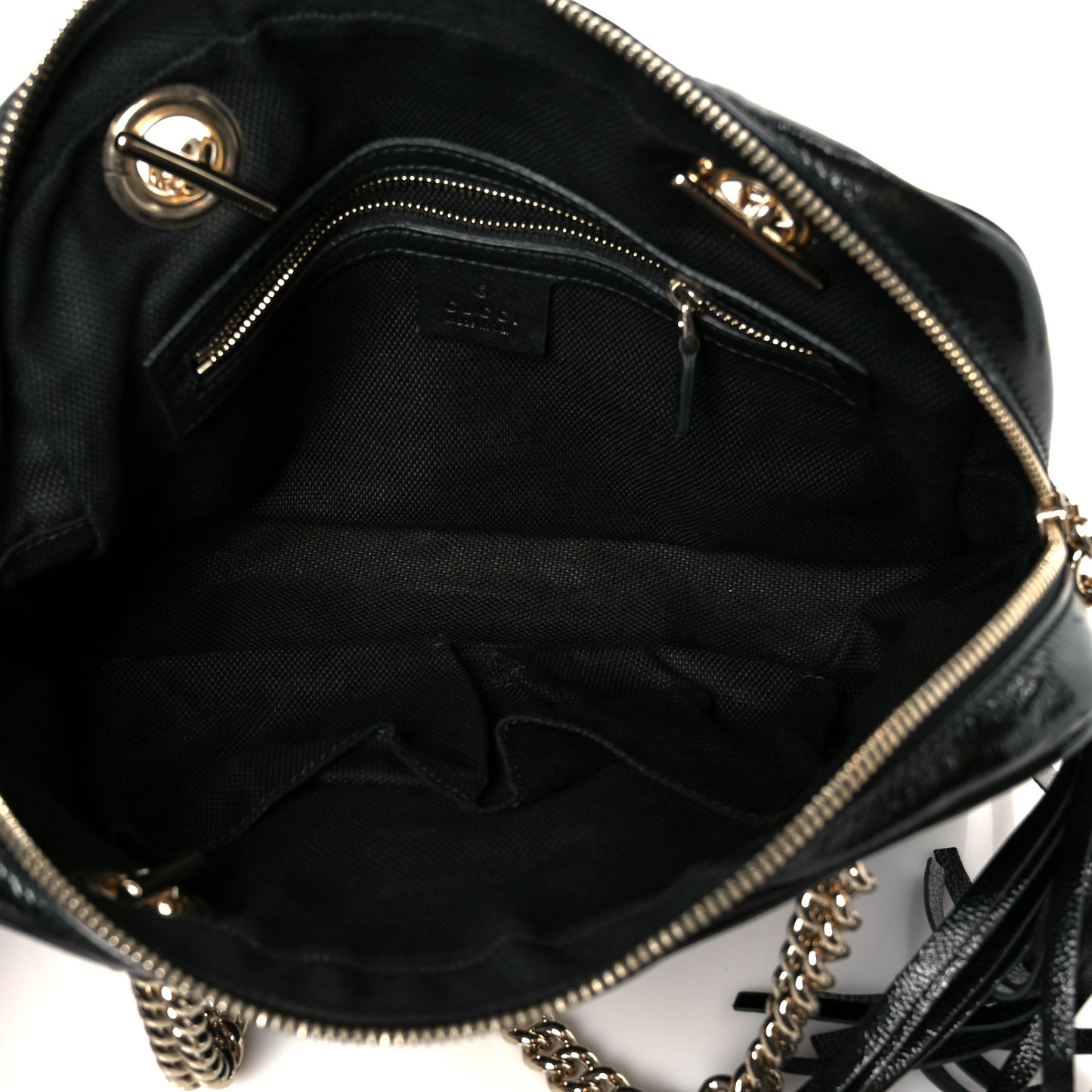 Soft Patent Small Soho Bowler Black
