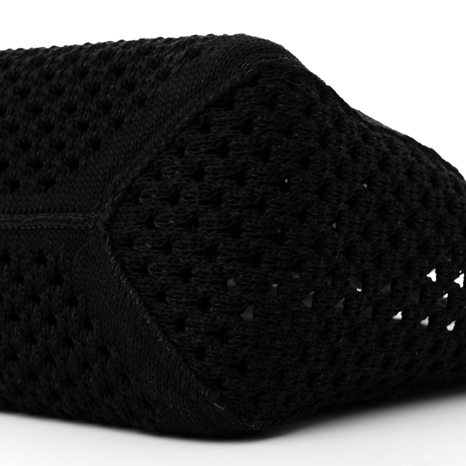 Miu Miu Cotton Mesh Ivy Tote Black White 11 of 11