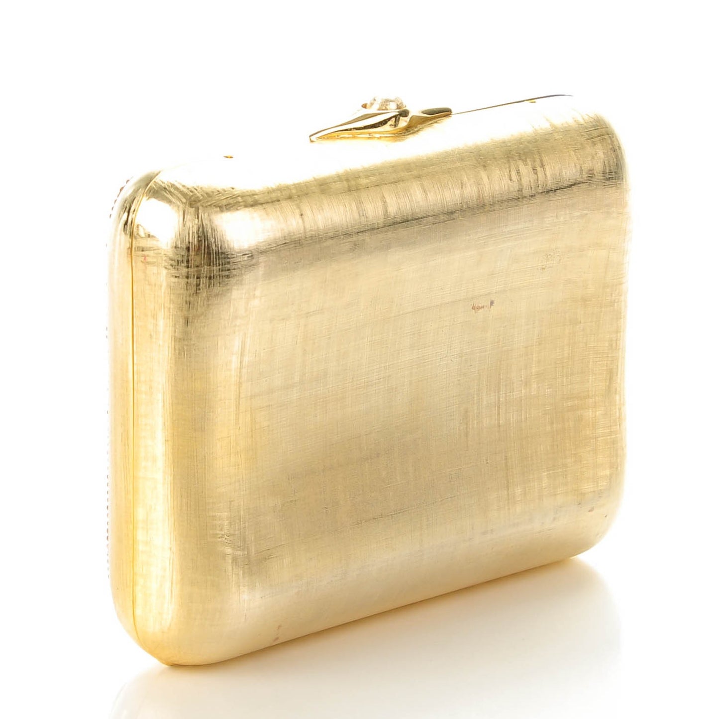 Crystal Minaudiere Clutch Gold