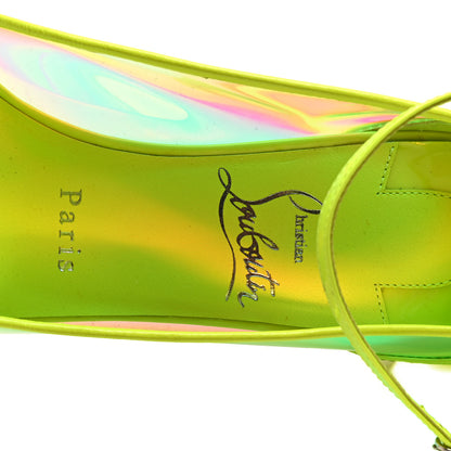 Christian Louboutin Patent Perle Debout Condorapik 100 Pumps 38 Fluo Yellow 8 of 8