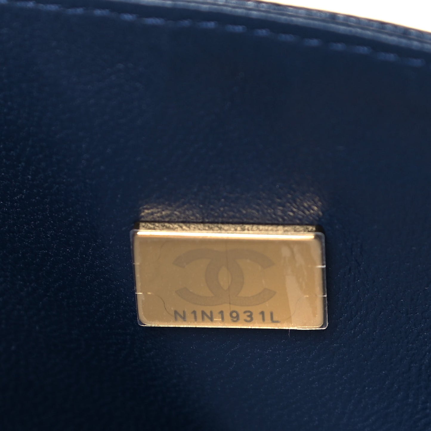 Caviar Quilted Small Double Flap Navy