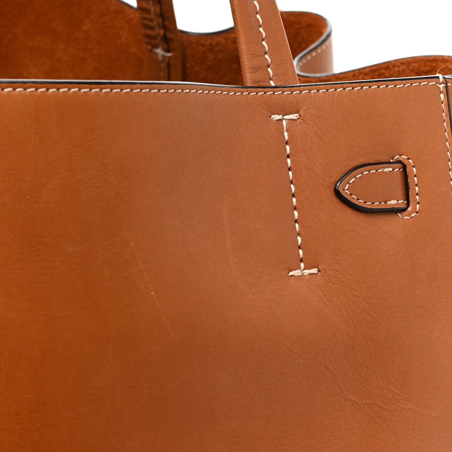 Smooth Calfskin Medium Belt Cabas Phantom Brown