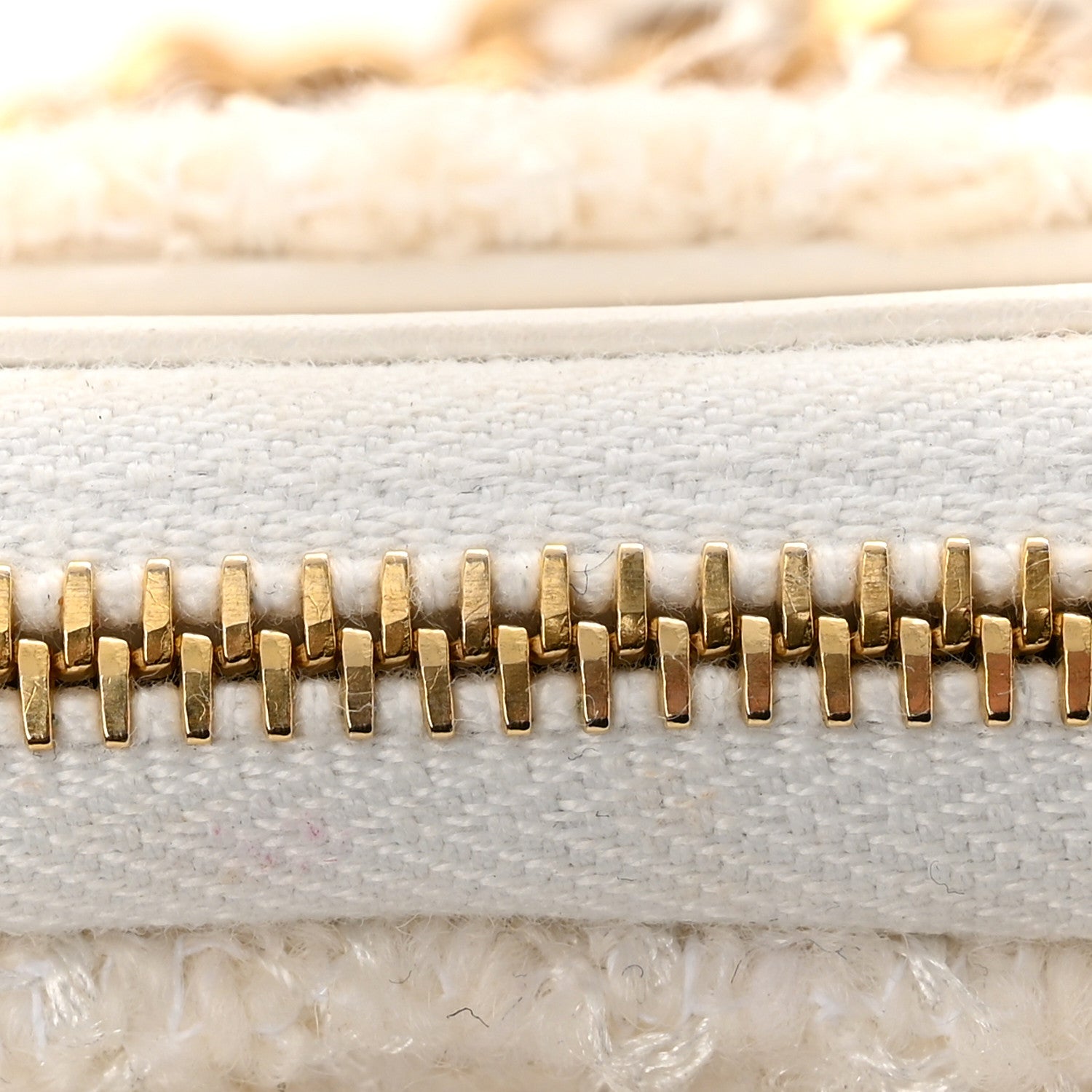 Chanel Tweed Quilted Bow Flap Card Holder On Chain White 13 of 13