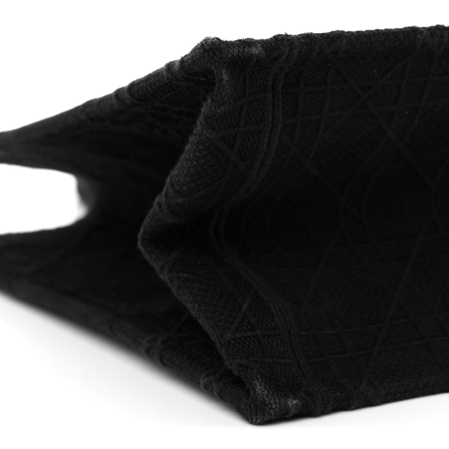 Canvas Embroidered Cannage Medium Book Tote Black Multicolor