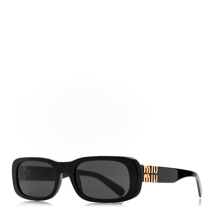 Miu Miu Acetate Rectangle Sunglasses SMU 08Z Black 1 of 8