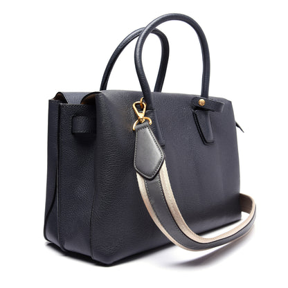 MCM Grained Calfskin Medium Milla Tote Phantom Grey 3 of 11
