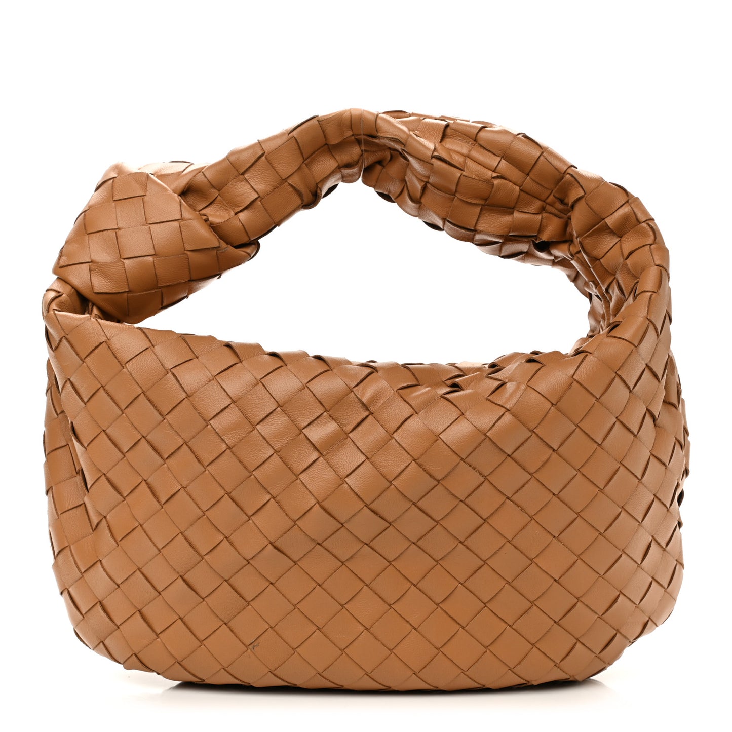 Nappa Intrecciato Teen Jodie Hobo Caramel