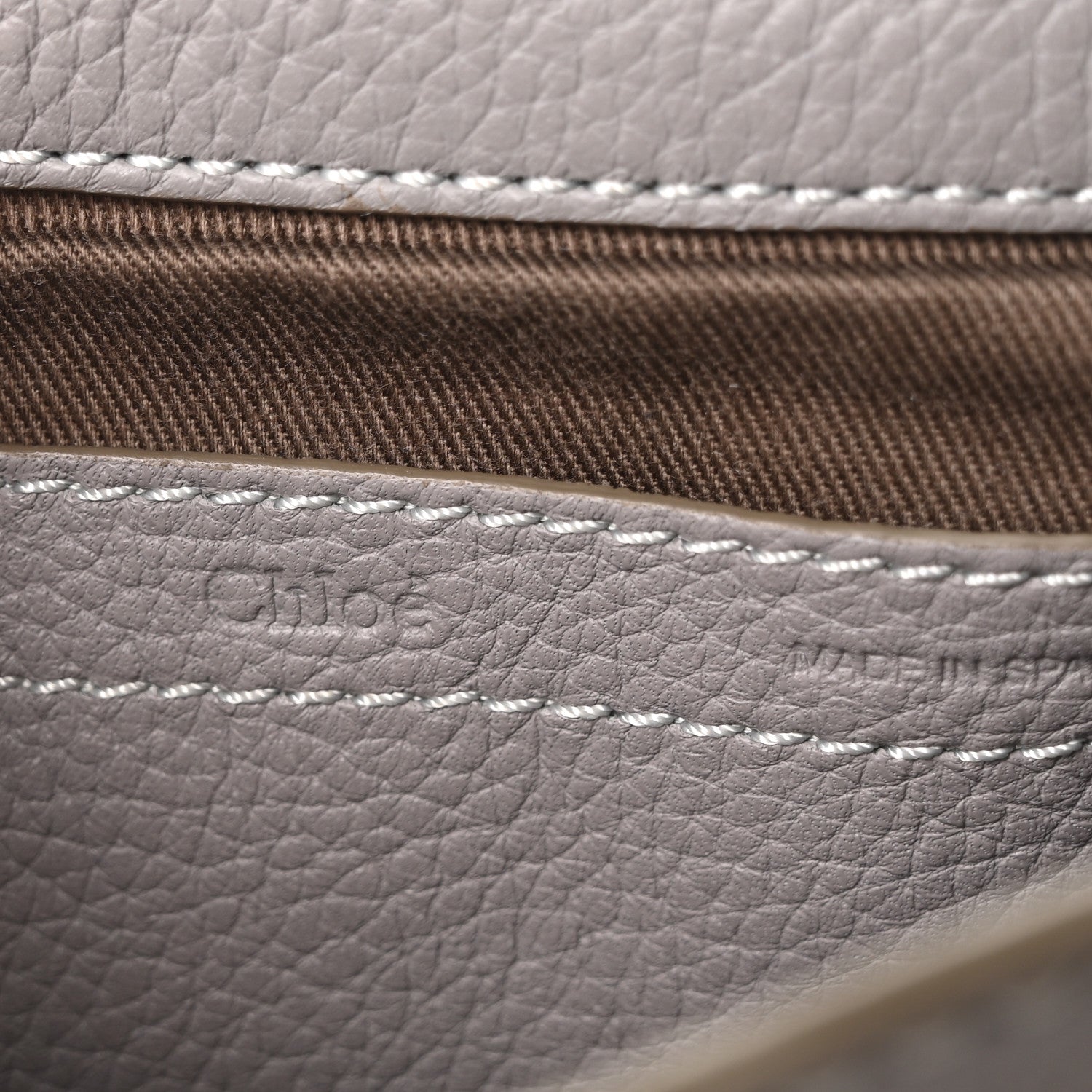 Chloe Calfskin Mini Marcie Round Crossbody Bag Cashmere Grey 6 of 10