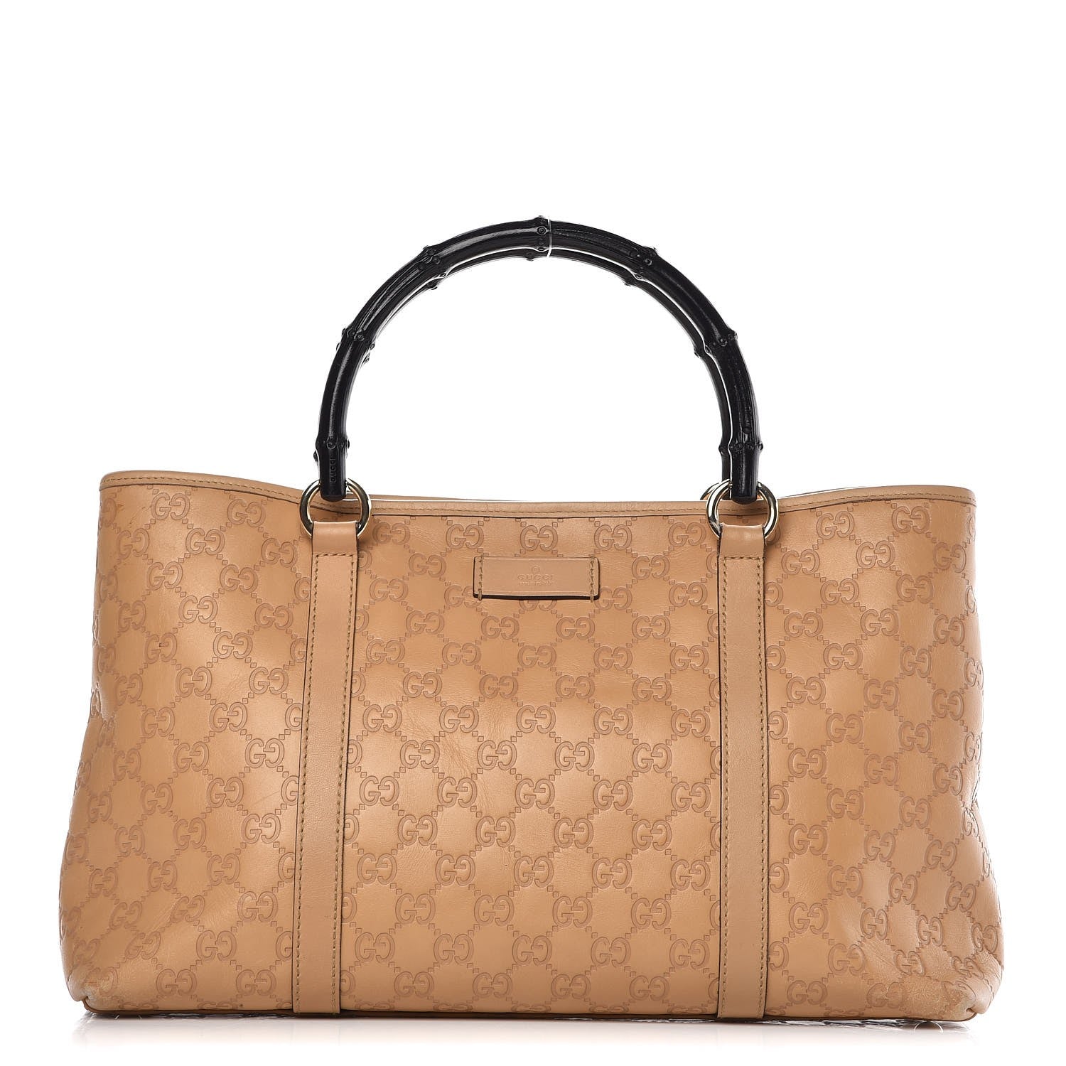 Gucci Guccissima Bamboo Joy Tote Light Sand 1 of 12