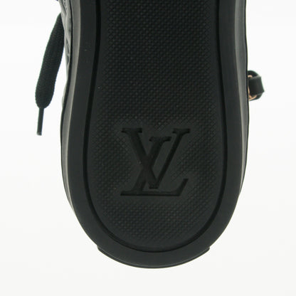 Louis Vuitton Calfskin Embossed Monogram Punchy High Top Sneakers 34 Black 6 of 7