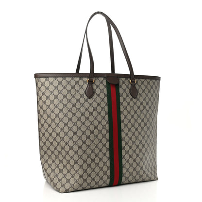Gucci X BALENCIAGA BB Supreme Monogram Web Graffiti Large Ophidia Shopping Tote Beige New Acero 3 of 10